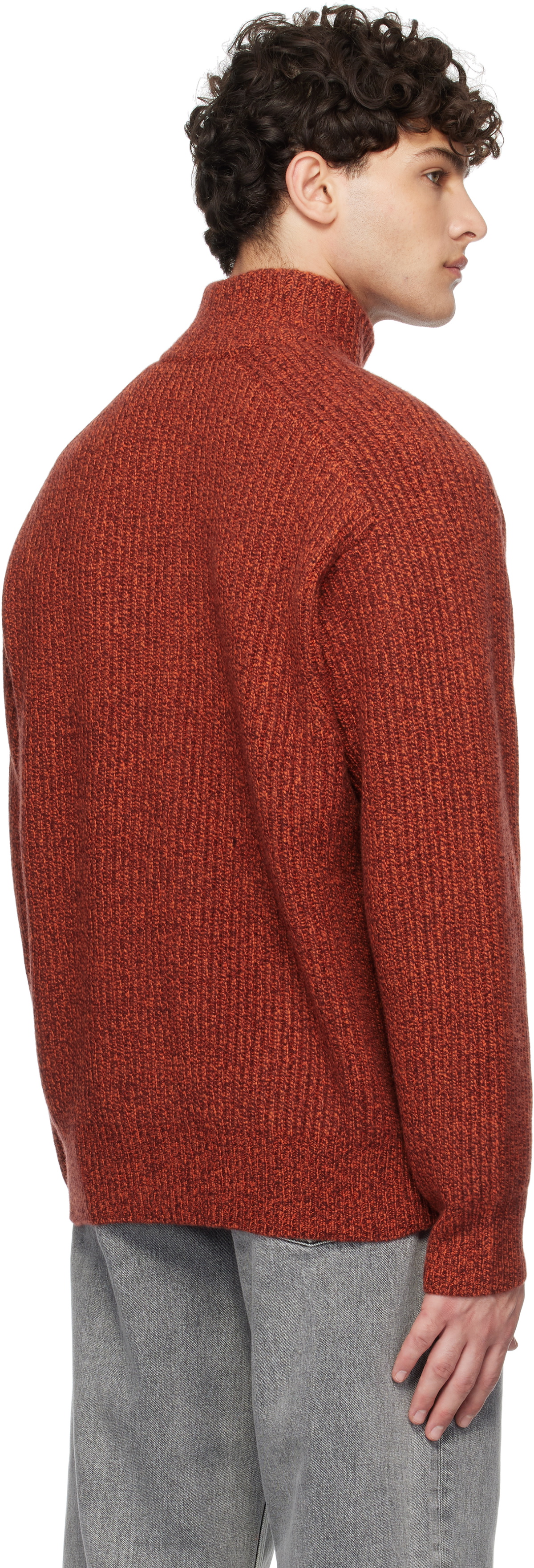 YLÈVE Orange Wool & Cashmere Sweater