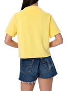 MC2 Saint Barth Woman Pale Yellow Terry Cotton Crewneck T-shirt Emilie