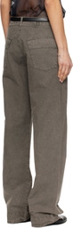 6397 Gray Darted Jeans