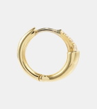 Melissa Kaye Lola Huggie 18kt gold hoop earrings with diamonds