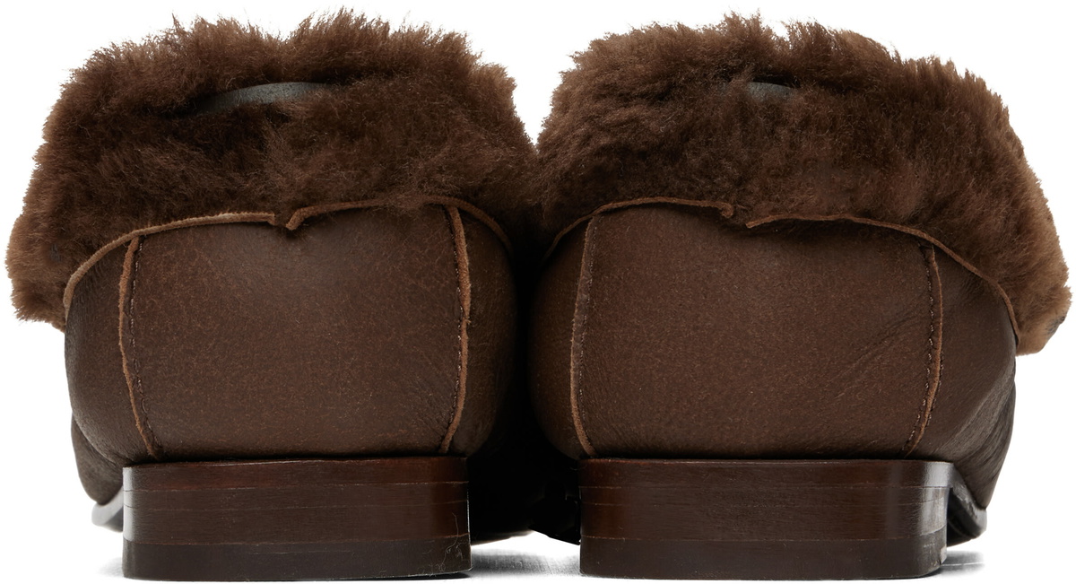 HEREU Brown Tilla Shearling Loafers
