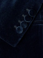 Kingsman - Slim-Fit Shawl-Collar Cotton-Velvet Tuxedo Jacket - Blue