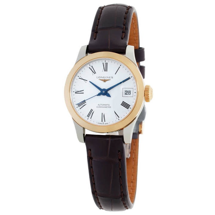 Photo: Longines Record Automatic White Dial Ladies Watch L2.320.5.11.2
