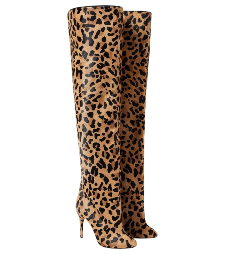 Photo: Alaïa Leopard-print calf hair over-the-knee boots