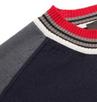 Fendi - Bugs Logo-Appliquéd Wool Sweater - Men - Navy