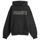 END. x PICANTE Headline Chain Stitch Hoodie in Black