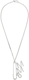 MM6 Maison Margiela Silver Logo Charm Chain Necklace