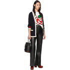 Gucci Black Leather Flared Trousers