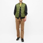 Taion Men's V-Neck Down Vest in Olive