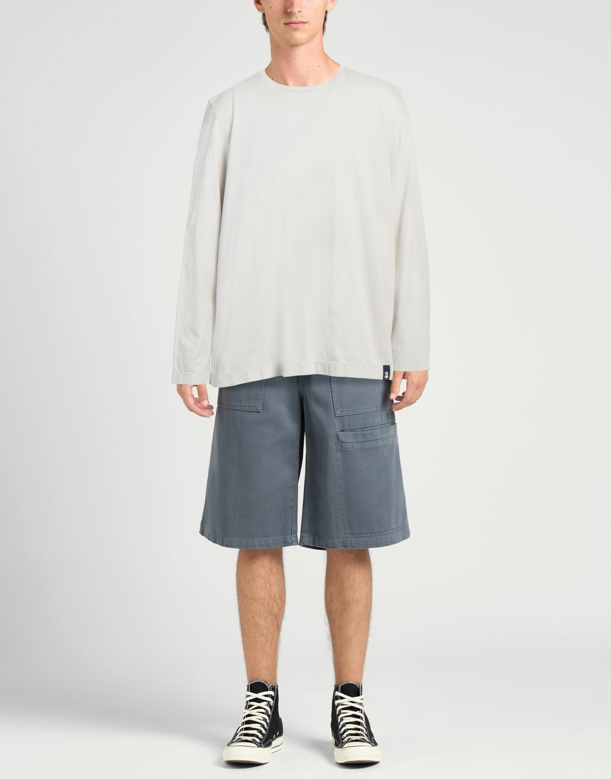 Drumohr Mens T-shirt Light in Grey