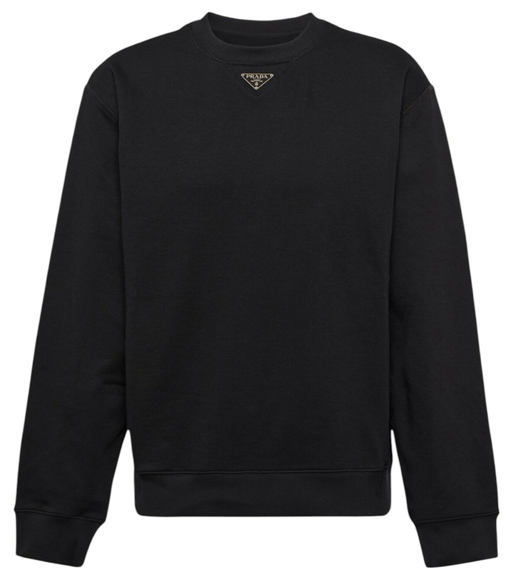 Photo: Prada Logo cotton sweatshirt