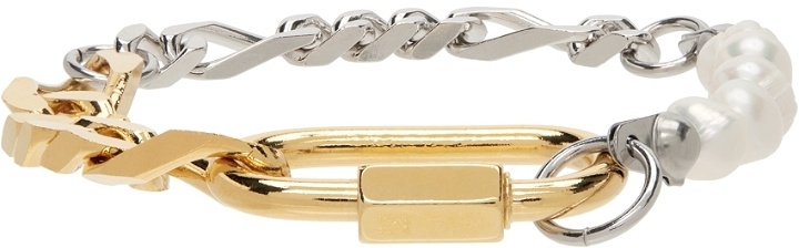 Photo: IN GOLD WE TRUST PARIS Gold & Silver Pearl Figaro Bracelet