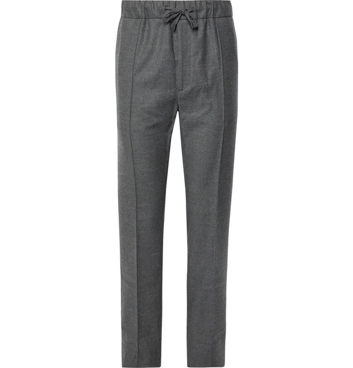 Photo: Fendi - Wool-Flannel Drawstring Trousers - Men - Gray