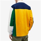 Beams Plus Men's Colour Block Knit Rugby Shirt in Multi