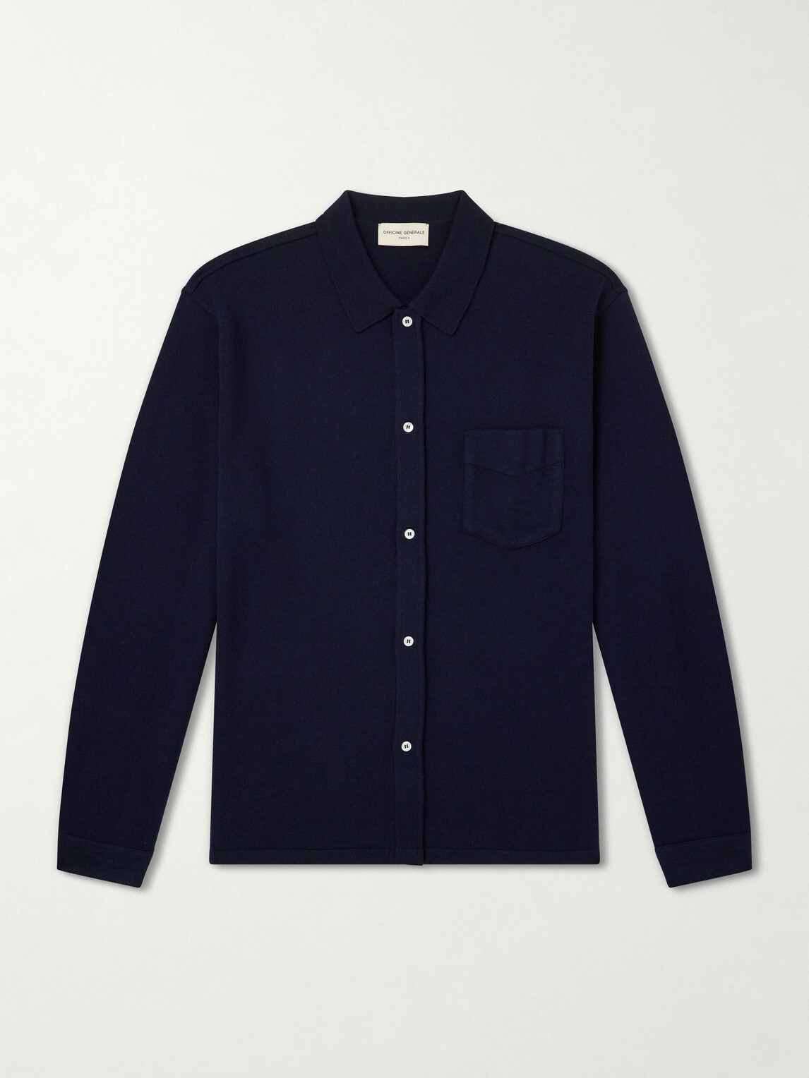 Officine Générale - Gareth Wool and Cashmere-Blend Cardigan - Blue