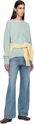 ssstein Blue Extra Fine Wool Knit Sweater
