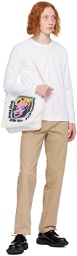 Comme des Garçons Shirt White Andy Warhol Print Messenger Bag