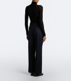 The Row Yda pinstripe wool straight pants