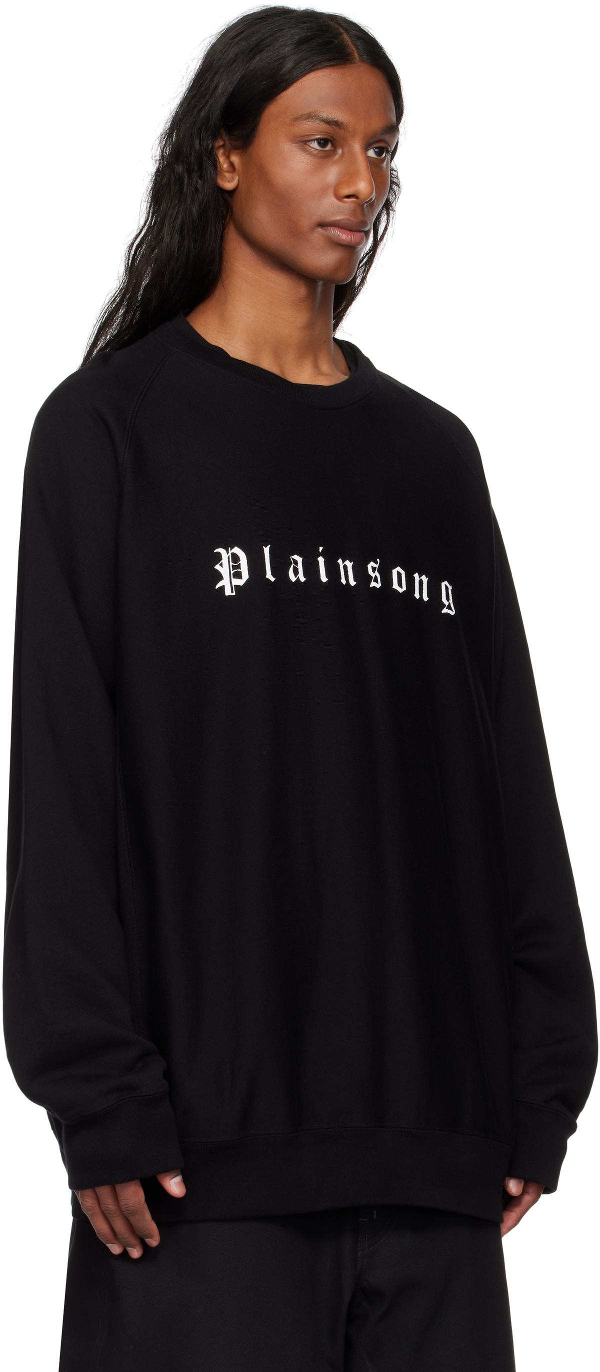 TAKAHIROMIYASHITA TheSoloist. Black Oversized Crew Neck 'Plainsong' Sweatshirt
