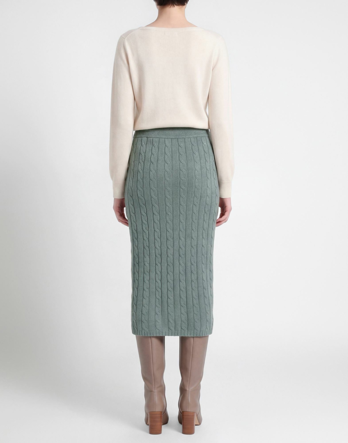 Peserico Womens Midi skirt in Sage green