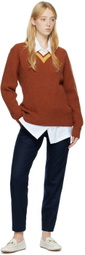 Manors Golf Orange Patch Sweater