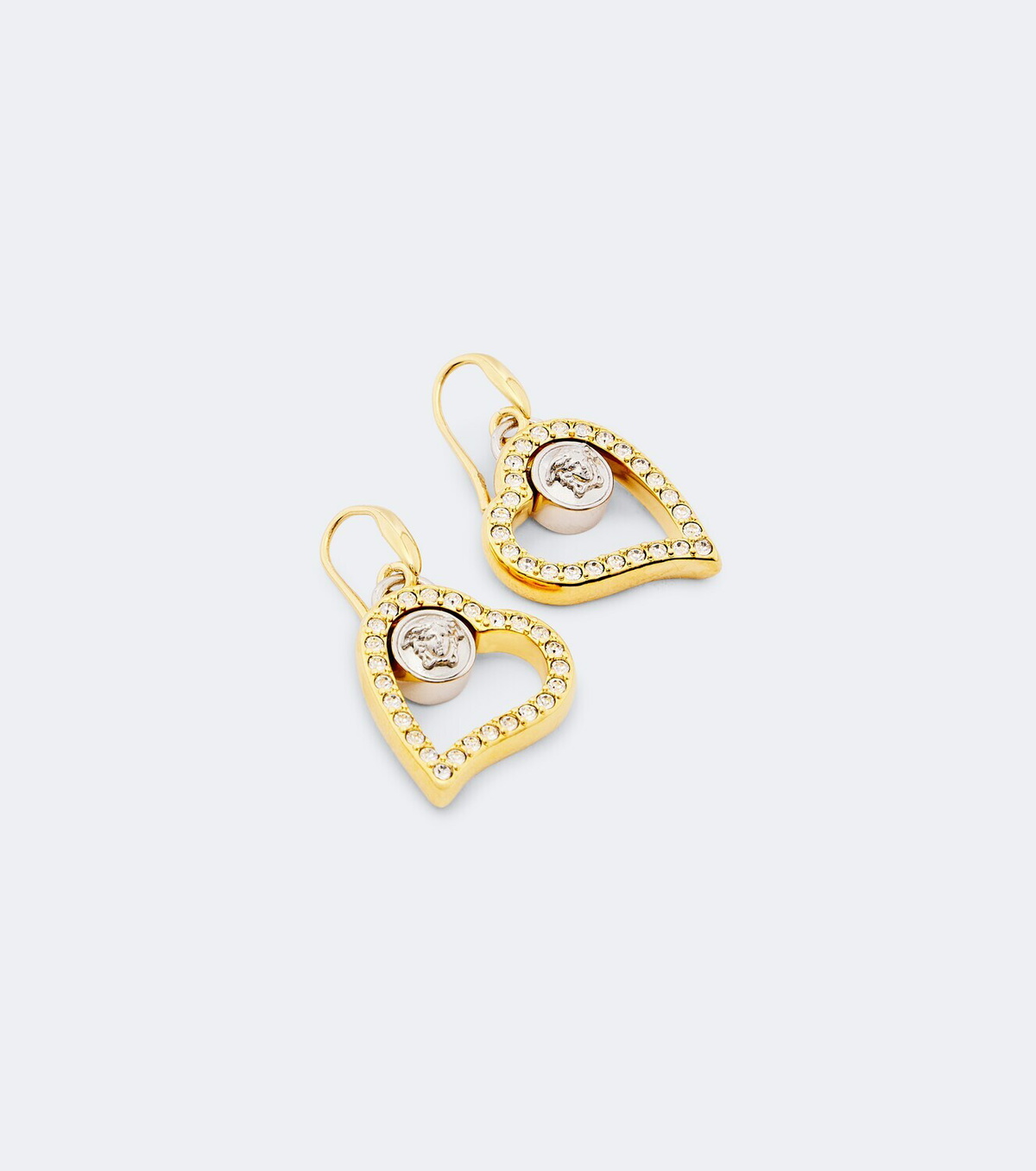 Versace Medusa crystal-embellished drop earrings
