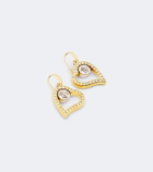 Versace Medusa crystal-embellished drop earrings