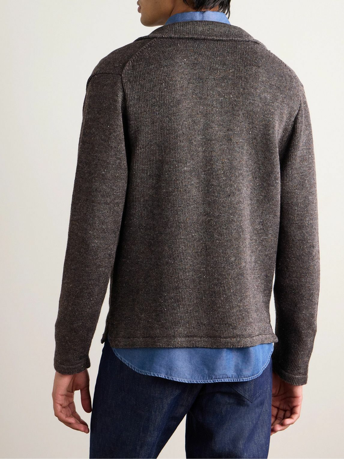 Inis Meáin - Pub Jacket Linen Cardigan - Gray