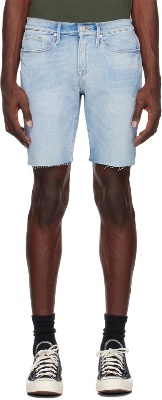 Photo: FRAME Blue 'L'Homme Cut-Off' Shorts