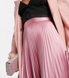 Christopher Kane - Pleated satin midi skirt
