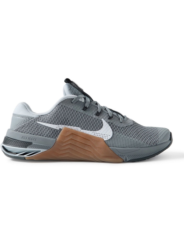 Photo: Nike Training - Metcon 7 Rubber-Trimmed Mesh Sneakers - Gray