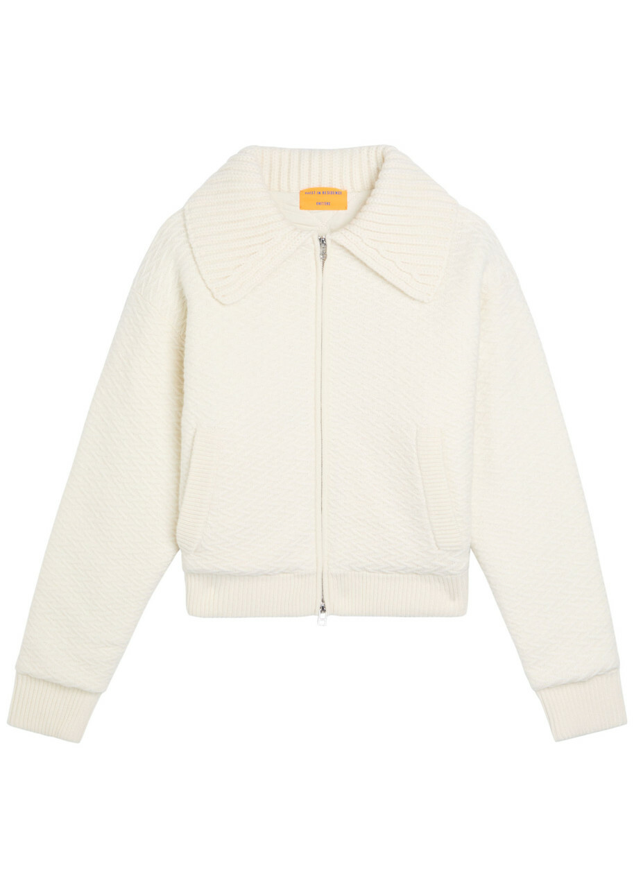 Guest In Residence Cross Country Textured Wool-blend Jacket Cream