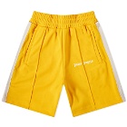 Palm Angels Men's Track Shorts in Yellow/Off White