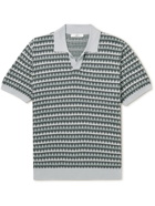 Mr P. - Arnie Cotton-Jacquard Polo Shirt - Gray