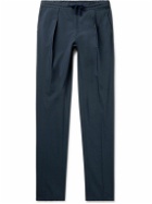 Incotex - Venezia 1951 Slim-Fit Pleated Cotton-Blend Poplin Trousers - Blue