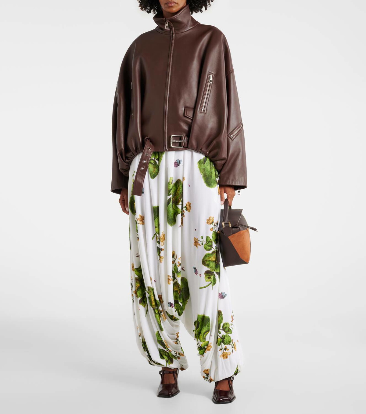 【関税&送料込】Loewe Printed Viscose Pant Loewe Draped wide-leg pants Loewe