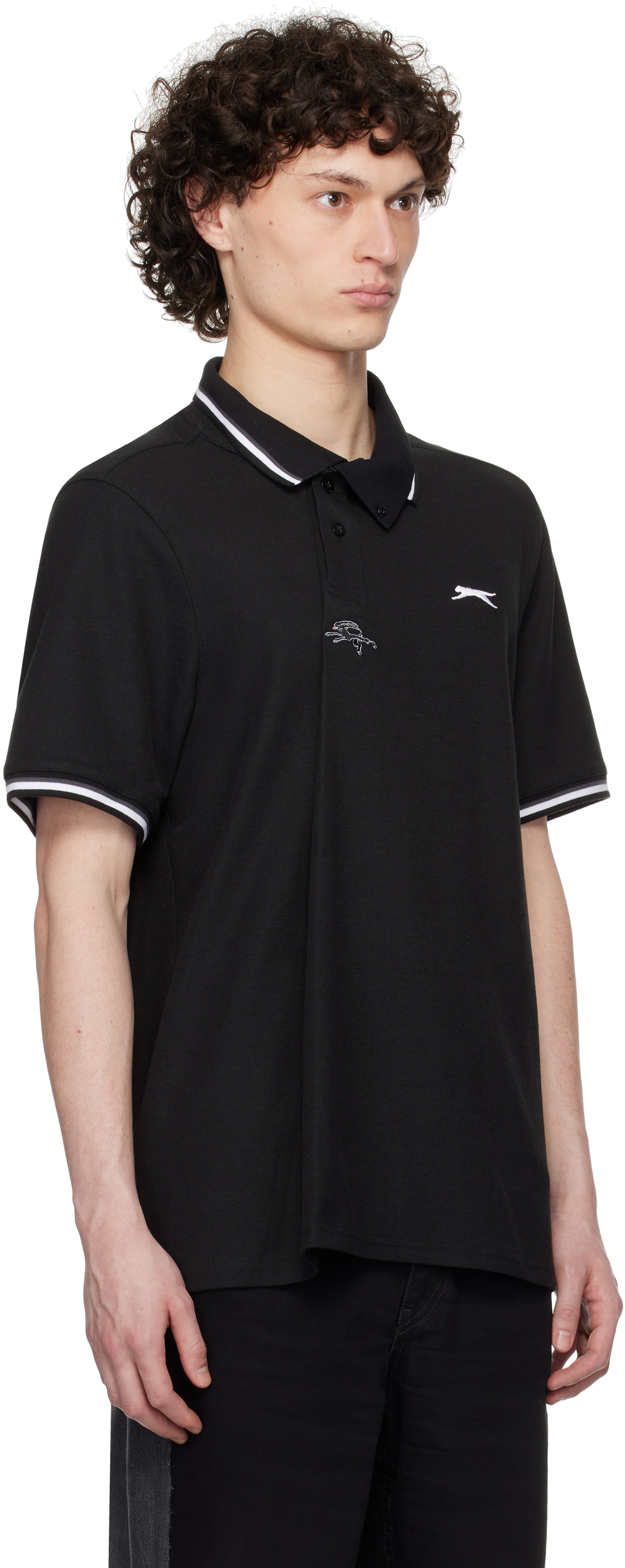 prototypes ブラック Wrapped L.S. ポロシャツ Prototypes Black Wrapped Polo PROTOTYPES