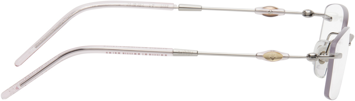 BONNIE CLYDE Silver Metal Lisp Glasses