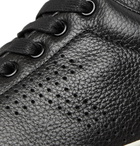 TOM FORD - Warwick Perforated Full-Grain Leather Sneakers - Black