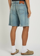 Rhude Boxy Traxedo Denim Shorts Blue