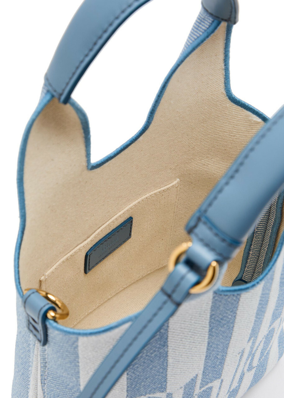 Chloe Stripy Logo-jacquard Canvas Tote bag - Blue And White - One Size