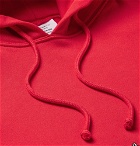 Vetements - Oversized Embroidered Fleece-Back Cotton-Jersey Hoodie - Men - Red