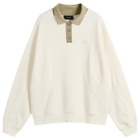 Dime Men's French Terry Rugby Shirt in Cream