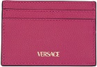 Versace Pink La Medusa Card Holder