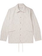 A Kind Of Guise - Campo Coach Striped Cotton-Blend Jacket - Neutrals