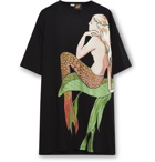 Loewe - Paula's Ibiza Oversized Printed Cotton-Jersey T-Shirt - Black