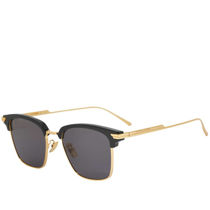 Photo: Bottega Veneta Eyewear Men's BV1007SK Sunglasses in Black/Gold/Grey