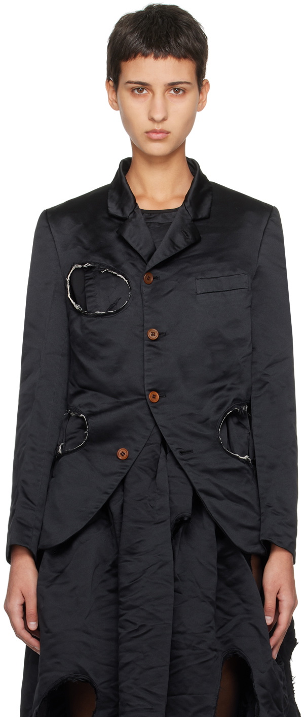 Black Comme des Garçons Black Cutout Blazer