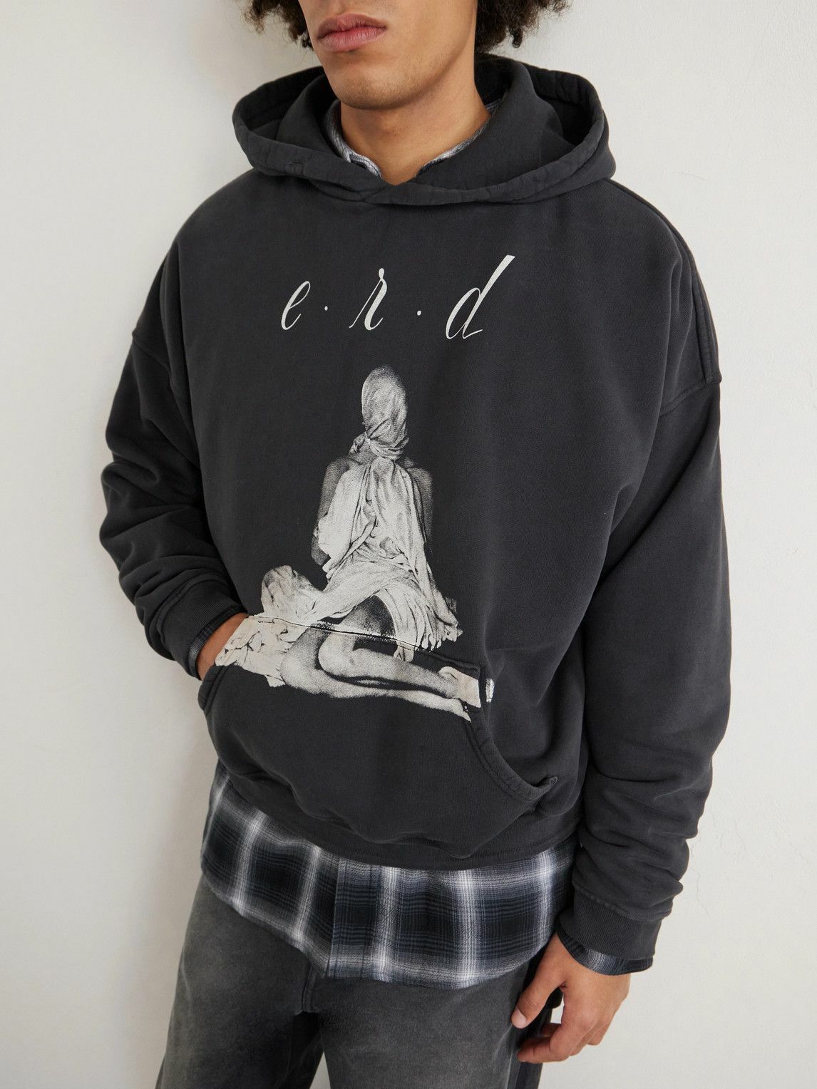 Enfants Riches Déprimés - Girl In Sheet Printed Cotton-Jersey Hoodie - Black