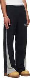 Gallery Dept. Black & Gray Twisted Leg Flare Sweatpants